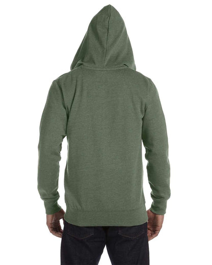 econscious Unisex Heathered Full-Zip Hooded Sweatshirt EC5680 #colormdl_Military Green