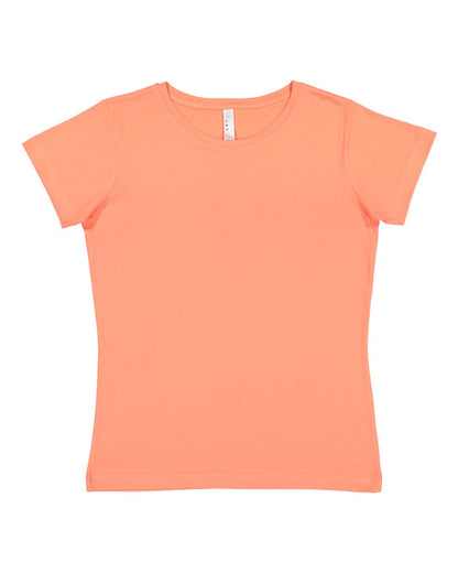 LAT Women's Fine Jersey Tee 3516 #color_Papaya