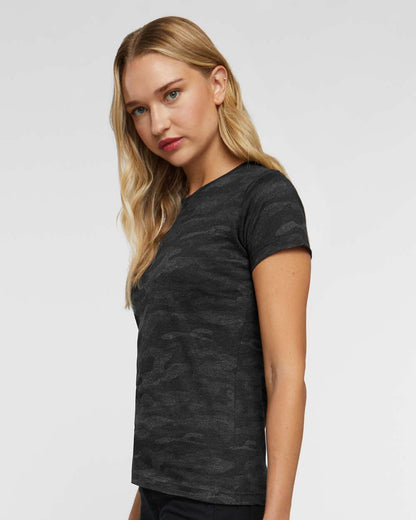 LAT Women's Fine Jersey Tee 3516 #colormdl_Storm Camo