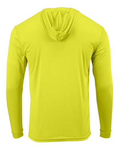 Paragon Unisex Bahama Performance Hooded Long Sleeve T-Shirt 220 #color_Safety Green