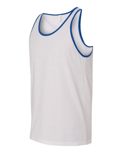 BELLA + CANVAS Jersey Tank 3480 #color_White/ True Royal