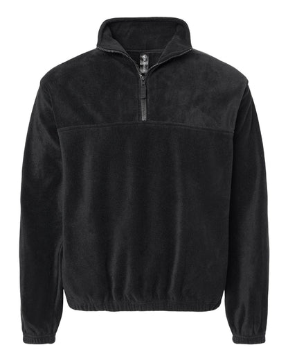 Burnside Polar Fleece Quarter-Zip Pullover 3052 #color_Black