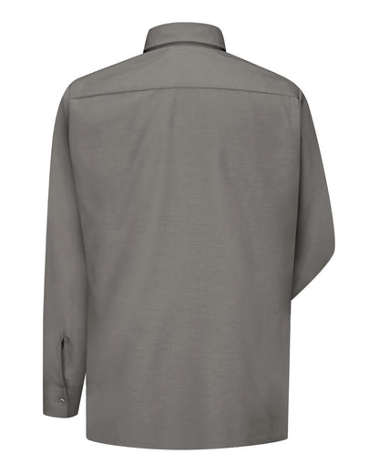 Red Kap Men's Tall Ripstop Long Sleeve Shirt SY50T #color_GY-Grey