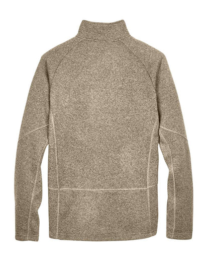Devon & Jones Unisex Bristol Sweater Fleece Quarter-Zip Pullover DG792 #color_Khaki Heather