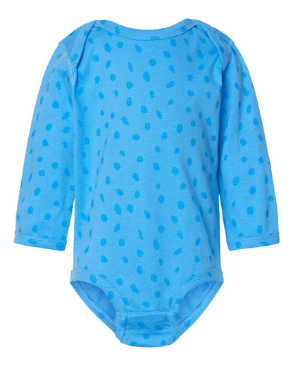 Rabbit Skins Infant Fine Jersey Long Sleeve Bodysuit 4421 #color_Tradewind Spot