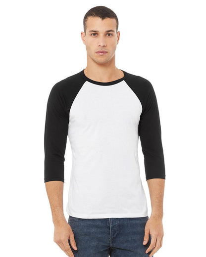 BELLA + CANVAS Three-Quarter Sleeve Baseball Tee 3200 BELLA + CANVAS Three-Quarter Sleeve Baseball Tee 3200