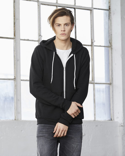 BELLA + CANVAS Unisex Sponge Fleece Full-Zip Hoodie Sweatshirt 3739