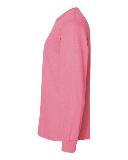 JERZEES Men's Dri-Power® Long Sleeve 50/50 T-Shirt 29LSR #color_Neon Pink
