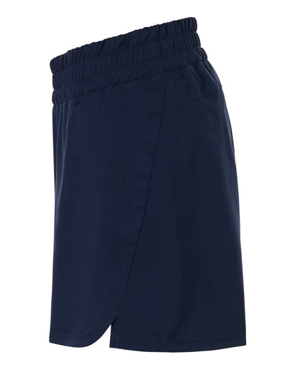Adidas Women's D4T Woven 3" Shorts AT306 #color_Team Navy Blue/ White