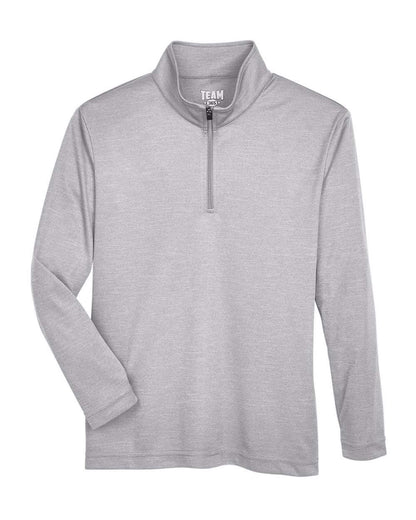 Team 365 Youth Zone Sonic Heather Performance Quarter-Zip Pullolver TT31HY #color_Athletic Heather