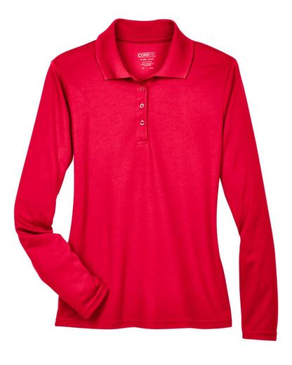 CORE365 Women's Pinnacle Performance Long Sleeve Piqué Polo 78192 #color_Classic Red