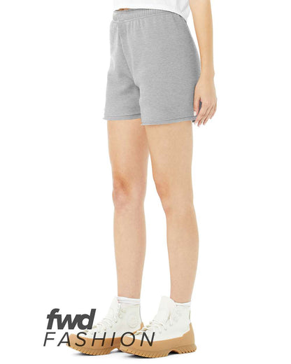 BELLA + CANVAS FWD Fashion Women's Cutoff Fleece Shorts 3797 #color_Athletic Heather