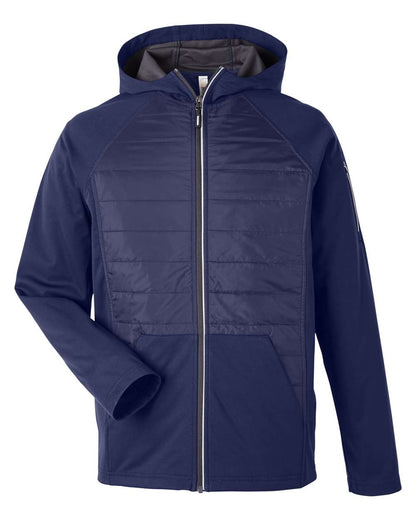 CORE365 Unisex Techno Lite Hybrid Hooded Jacket CE808 #color_Classic Navy