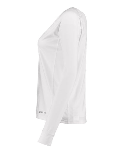 Holloway Women's Electrify CoolCore® Long Sleeve V-Neck T-Shirt 222770 #color_White