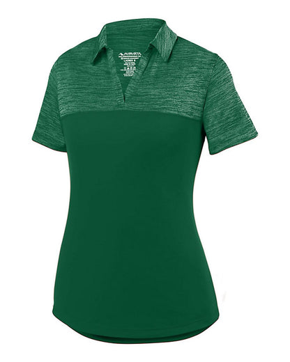 Augusta Sportswear Women's Shadow Tonal Heather Polo 5413 #color_Dark Green