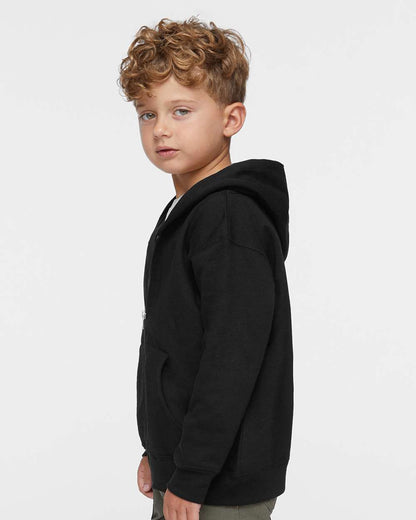 Rabbit Skins Toddler Full-Zip Fleece Hoodie Sweatshirt 3346 #colormdl_Black