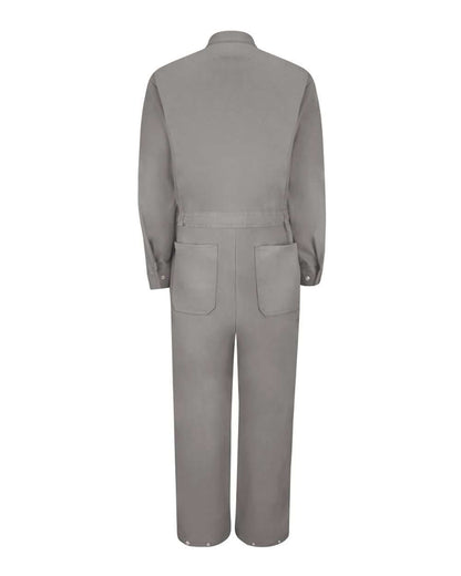 Red Kap Men's Extended Sizes Zip-Front Cotton Coverall CC18EXT #color_Grey