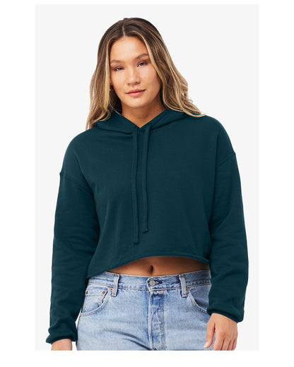 BELLA + CANVAS Women's Crop Fleece Hoodie 7502 #colormdl_Atlantic