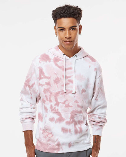 J. America Men's Tie-Dyed Fleece Hooded Sweatshirt 8861 #colormdl_Dusty Rose Tie Dye
