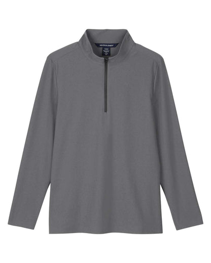 Devon & Jones Women's CrownLux Performance® Windsor Welded Quarter-Zip Pullover DG410W #color_Graphite