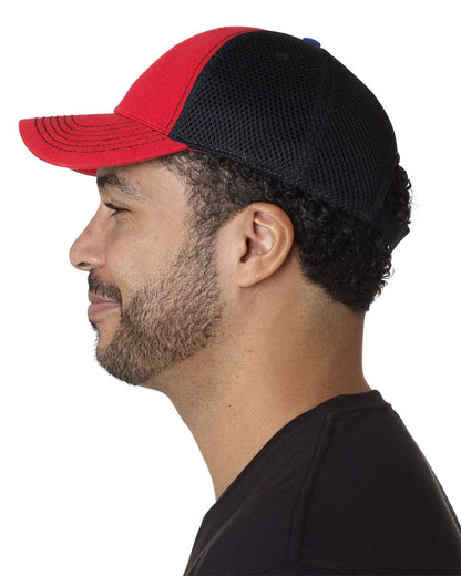 Adams Headwear Fairway Cap FA102 #colormdl_Red/ Black