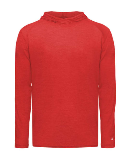 Badger Youth Tri-Blend Surplice Hooded Long Sleeve T-Shirt 2905 #color_Red