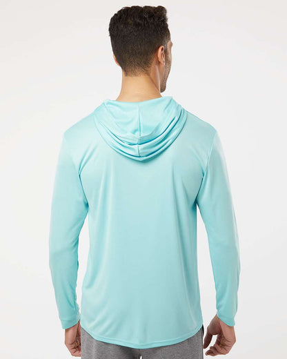 Paragon Unisex Bahama Performance Hooded Long Sleeve T-Shirt 220 #colormdl_Aqua Blue