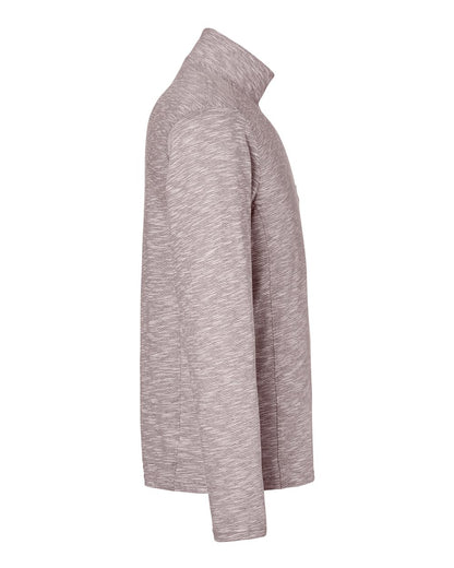 North End Men's Eclipse Jacquard Quarter-Zip Pullover NE415 #color_Burgundy Heather