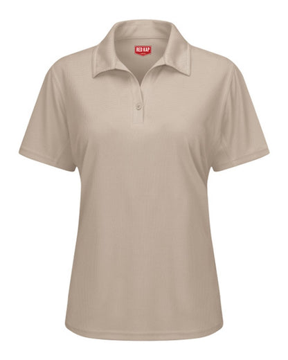 Red Kap Women's Performance Knit® Flex Series Pro Polo SK91 #color_Tan