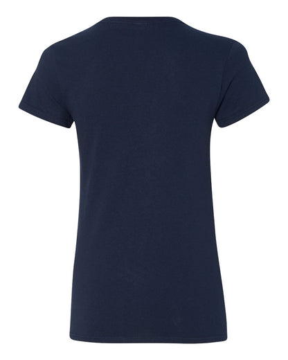 Gildan Women's Heavy Cotton™ V-Neck T-Shirt 5V00L #color_Navy