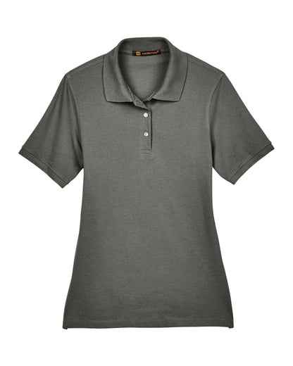 Harriton Women's Easy Blend Polo M265W #color_Charcoal