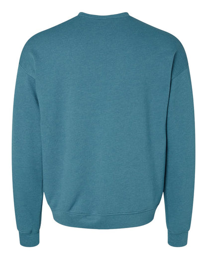 BELLA + CANVAS Sponge Fleece Drop Shoulder Crewneck Sweatshirt 3945 #color_Heather Deep Teal