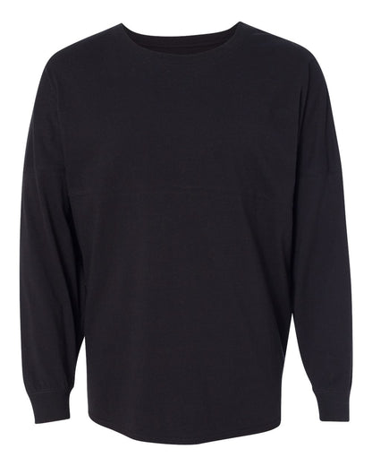 J. America Unisex Game Day Jersey Long Sleeve T-Shirt 8229 #color_Black