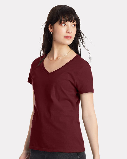 Hanes Women's Perfect-T V-Neck T-Shirt S04V