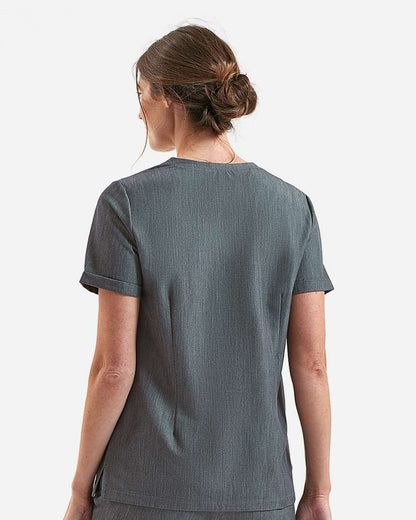 Onna Women's Invincible V-Neck Stretch Scrub Top NN310 #colormdl_Dynamo Grey