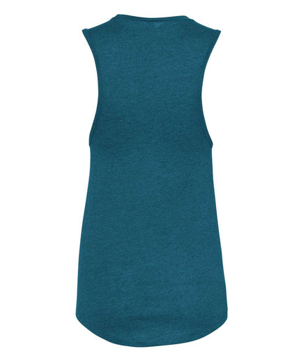 BELLA + CANVAS Women's Jersey Muscle Tank 6003 #color_Heather Deep Teal