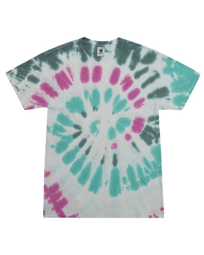 Colortone Youth Multi-Color Tie-Dyed T-Shirt 1000Y #color_Everglades