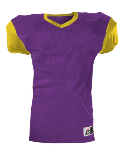 Alleson Athletic Youth Pro Game Football Jersey 751Y #color_Purple/ Gold