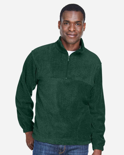 Harriton Men's Fleece Quarter-Zip Pullover M980 #colormdl_Hunter