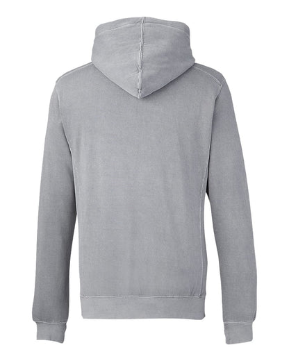J. America Unisex Pigment-Dyed Fleece Hooded Sweatshirt 8730 #color_Cloud