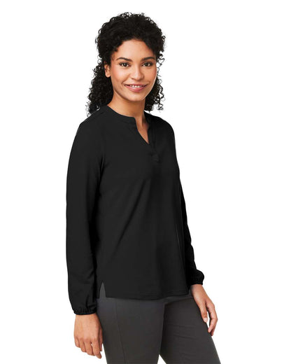 Devon & Jones Women's Raleigh Half-Placket Knit Top DP122W #colormdl_Black