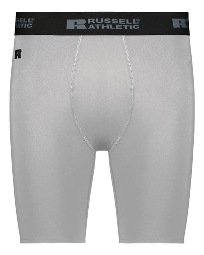 Russell Athletic Unisex CoolCore® Compression Shorts R24CPM #color_Grid Iron Silver