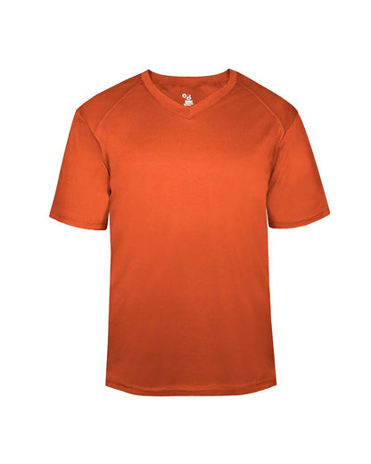 Badger Youth B-Core V-Neck T-Shirt 2162 #color_Burnt Orange