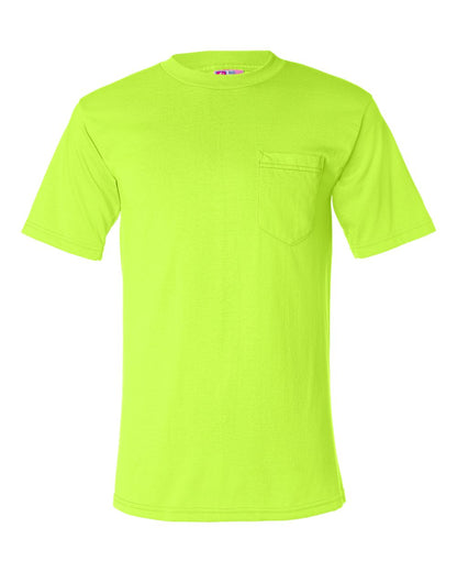 Bayside USA-Made 50/50 Pocket T-Shirt 1725 #color_Safety Green