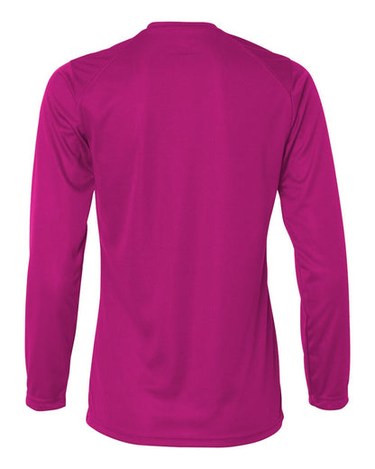 Badger Women's B-Core Long Sleeve T-Shirt 4164 #color_Hot Pink