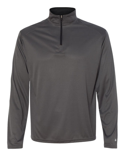 Badger B-Core Quarter-Zip Pullover 4102 #color_Graphite/ Black