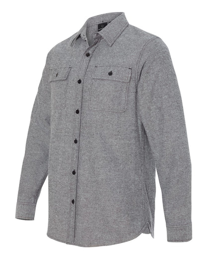 Burnside Solid Long Sleeve Flannel Shirt 8200 #color_Heather Grey