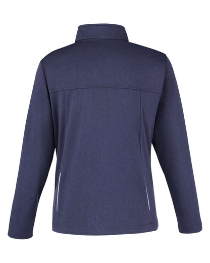 CORE365 Women's Techno Lite Three-Layer Knit Tech-Shell CE708W #color_Classic Navy Heather