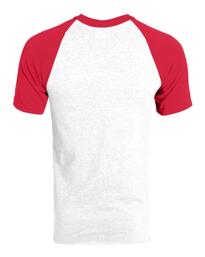 Augusta Sportswear Youth Short Sleeve Baseball Jersey 424 #color_White/ Red