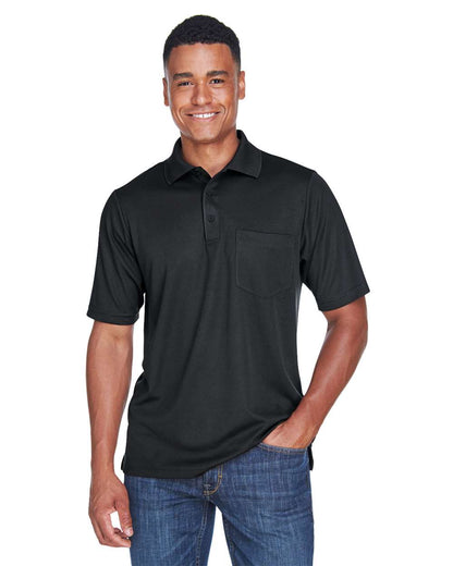 CORE365 Men's Origin Performance Piqué Polo with Pocket 88181P #colormdl_Black